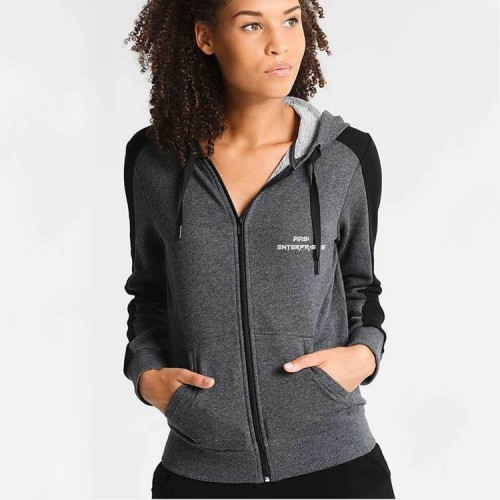 Zipper Hooded Trendy Sports Running Wear Womens